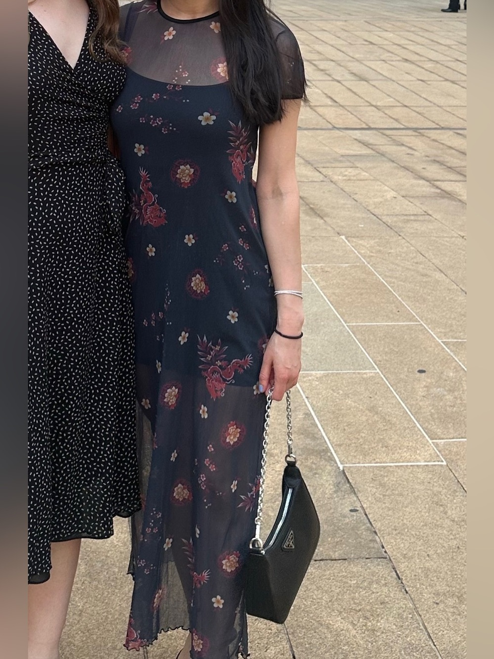 90s vintage 2-Piece Mesh Maxi-dress - Picture 6 of 6